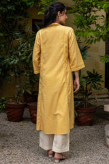 Mustard Polka Kurta
