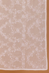 White Embroidered Jaal Dupatta