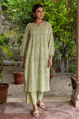 Sage Pin Tucked Kurta