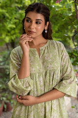 Sage Pin Tucked Kurta