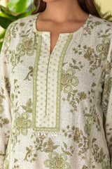 Green Floral Kurta