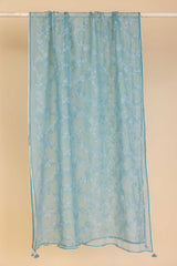 Sky Blue Embrodiered Dupatta