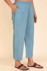 Grey Blue Cambric Trousers