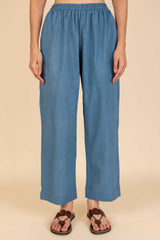 Dusty Blue Cotton Trousers