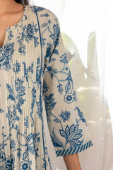 Chintz Blue Pleated Kurta