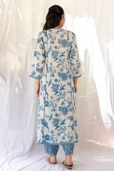 Chintz Blue Pleated Kurta
