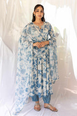 Chintz Blue Pleated Kurta