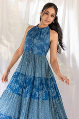 Breezy Blue Tiered Dress