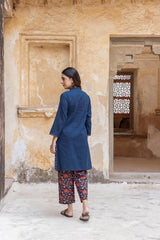 Midnight Blue Short Kurta