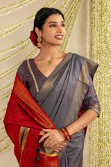 Resham Zari Raw Silk Saree