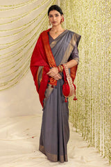 Resham Zari Raw Silk Saree