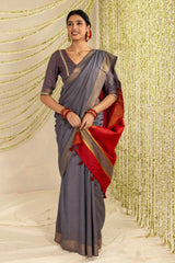 Resham Zari Raw Silk Saree