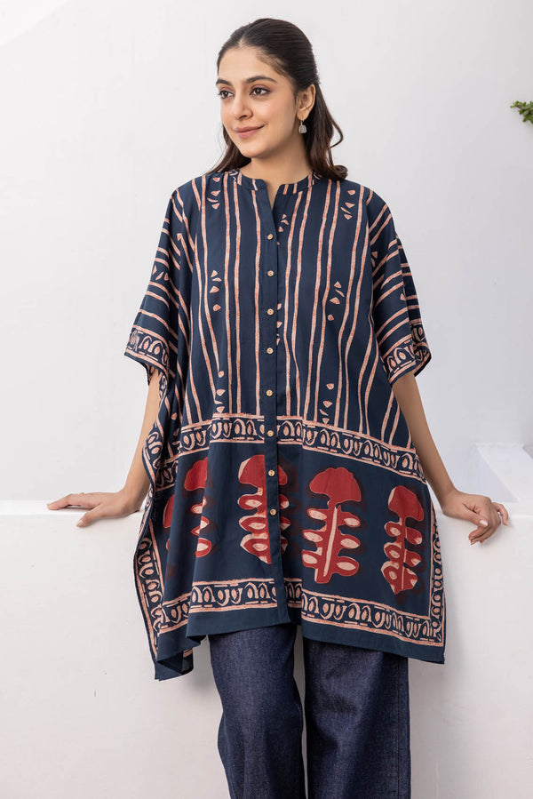 Vintage Blue Short Kaftan