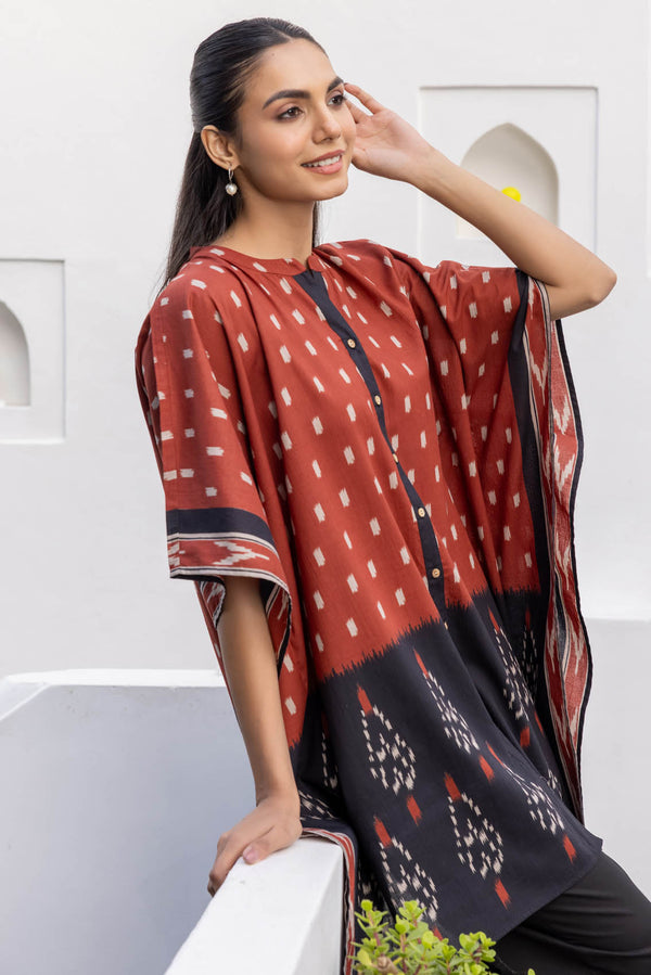 Vintage Rust Short Kaftan