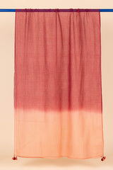 Red And Peach Ombre Dupatta