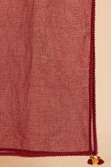 Dyed Rust Doria Dupatta
