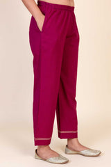 Wine Cambric Trousers