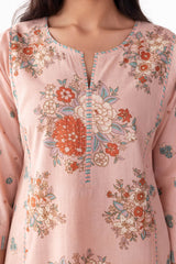 Blush Peach Floral Kurta