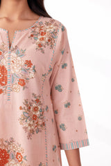 Blush Peach Floral Kurta