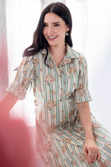 Stripe Floral Dress