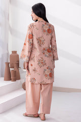 Peach Floral Short Kurti