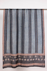 Neela Dabu Blockprint Dupatta