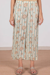 Stripe Floral Trousers