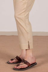 Cream Narrow Trousers