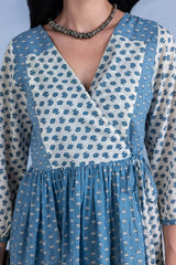 Blue Riviera Overlap Dress