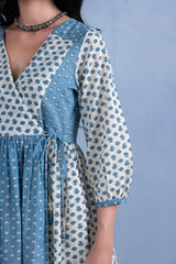 Blue Riviera Overlap Dress