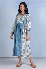 Blue Riviera Overlap Dress
