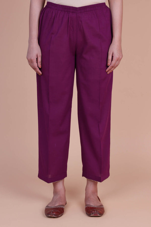 Magenta Wide Trousers