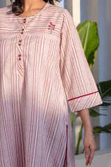 Pink Striped Kurta