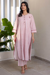 Pink Striped Kurta
