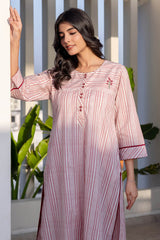 Pink Striped Kurta