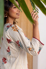 Stripes and Florals Kurta