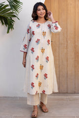 Stripes and Florals Kurta