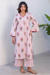 Striped Floral Kurta