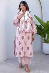 Striped Floral Kurta