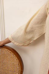 Ivory Pleated Kurta