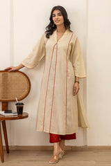 Ivory Pleated Kurta