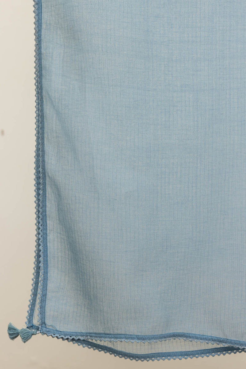 Aasmani Rag Aasmani Doria Dupatta – Cottons Jaipur