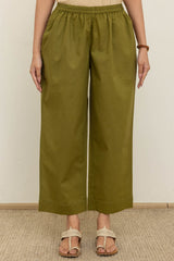 Moss Green Cambric Trousers