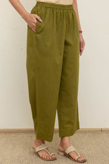 Moss Green Cambric Trousers