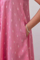 Bubblegum Pink Handloom Dress