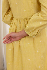 Lemon Handloom Kurta