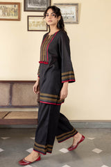 Black Narayanpeth Co-Ord  Set