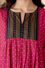 Red Narayanpeth Kurta