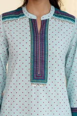 Blue Narayanpeth Kurta