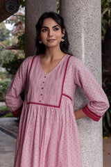 Pink Narayanpeth Kurta